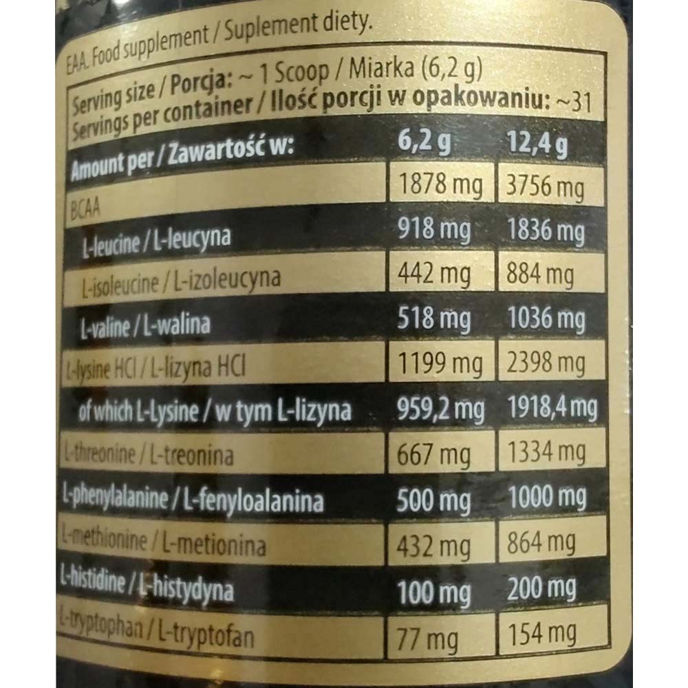 Kevin Levrone Black Line EAA, 190 g (0.42 lb), 31 Servings, Mango