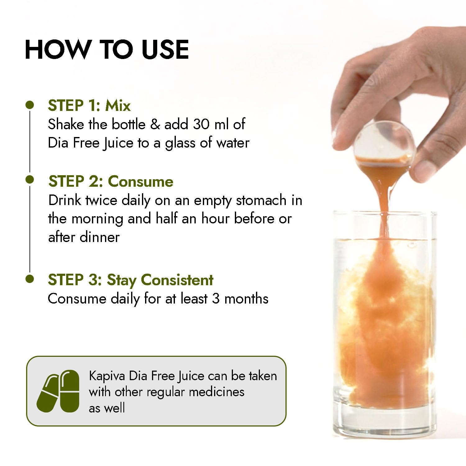 Kapiva Dia Free Juice, 1L | Clinically Proven Diabetic care | Amla, Karela, Jamun, Guduchi & 7 More