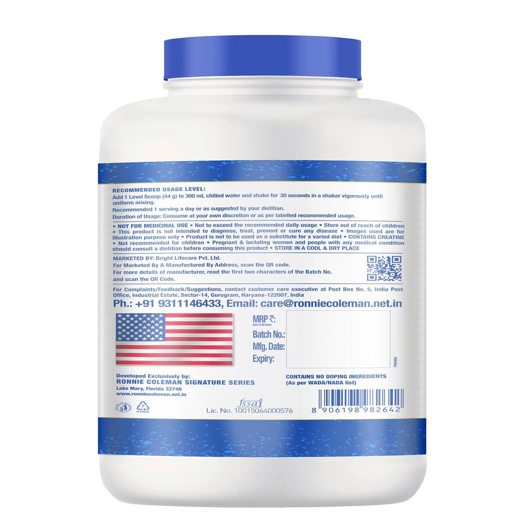 Ronnie Coleman Signature Series Pro-Antium Whey Protein, Double Chocolate (52 Servings, 2.27kg / 5lbs) | Supreme Multifaceted Protein Complex
