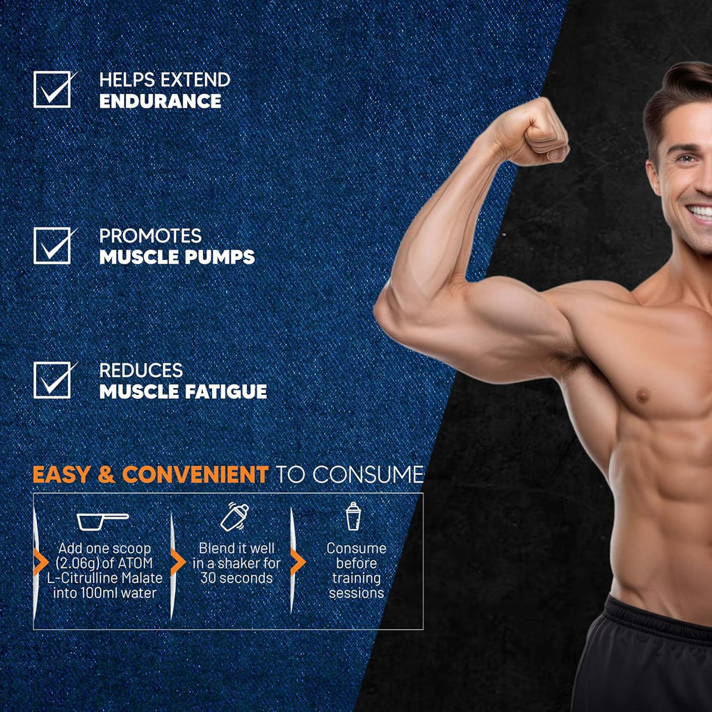 AS-IT-IS ATOM L Citrulline Malate 2:1-100gms | 48 servings | 0 Sugar | Improves Tolerance to High-Intensity Exercise | Builds Stamina | Mint mojito Flavour
