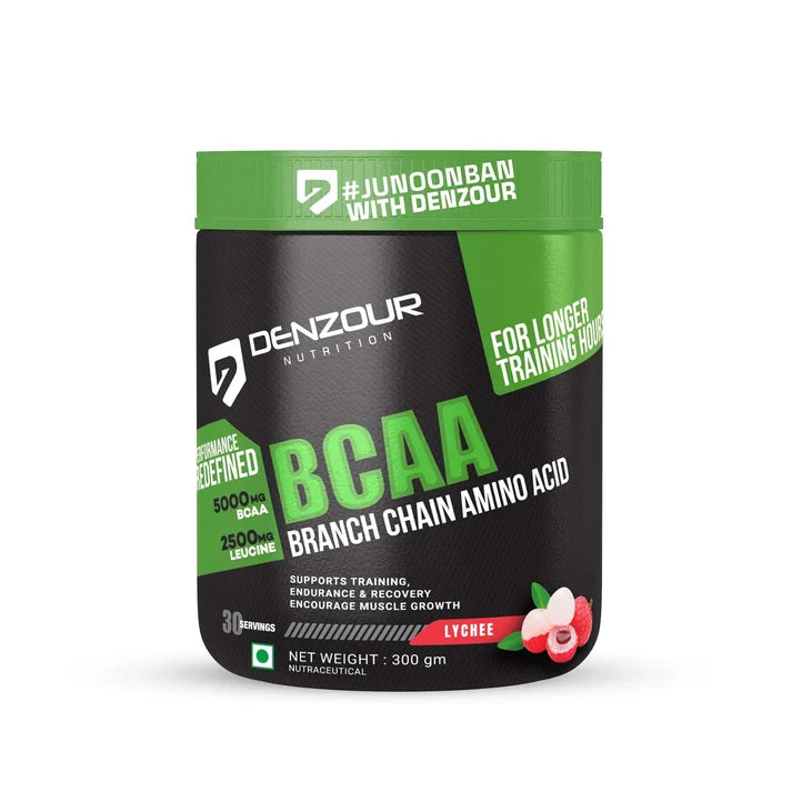 Denzour BCAA Intra-Workout - 300g (Lychee)| BCAA 5000mg & Leucine 2500mg