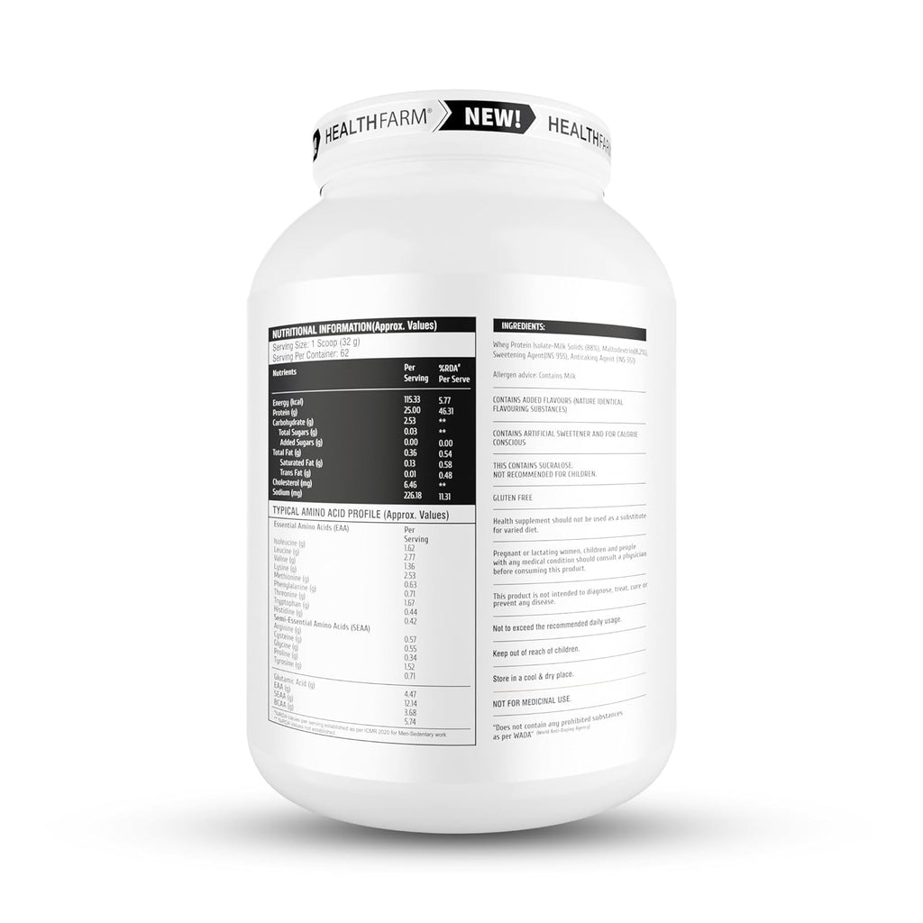 HEALTHFARM Isopro Zero | 100% Whey Protein Isolate | Fastens Muscle Recovery | Low Carb Formula | Glaze Donut | 25g Protein | 2kg / 4.4 lbs