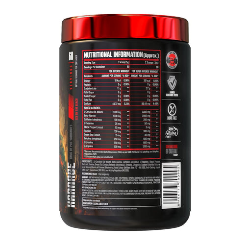 Bigmuscles Nutrition Karnage Pre workout [60 Servings, Arctic Blast] | Pre-workout Supplement Supports to Improve Focus, Strength, Energy and Pump, Banned Substance Tested, Dope Free, 300g