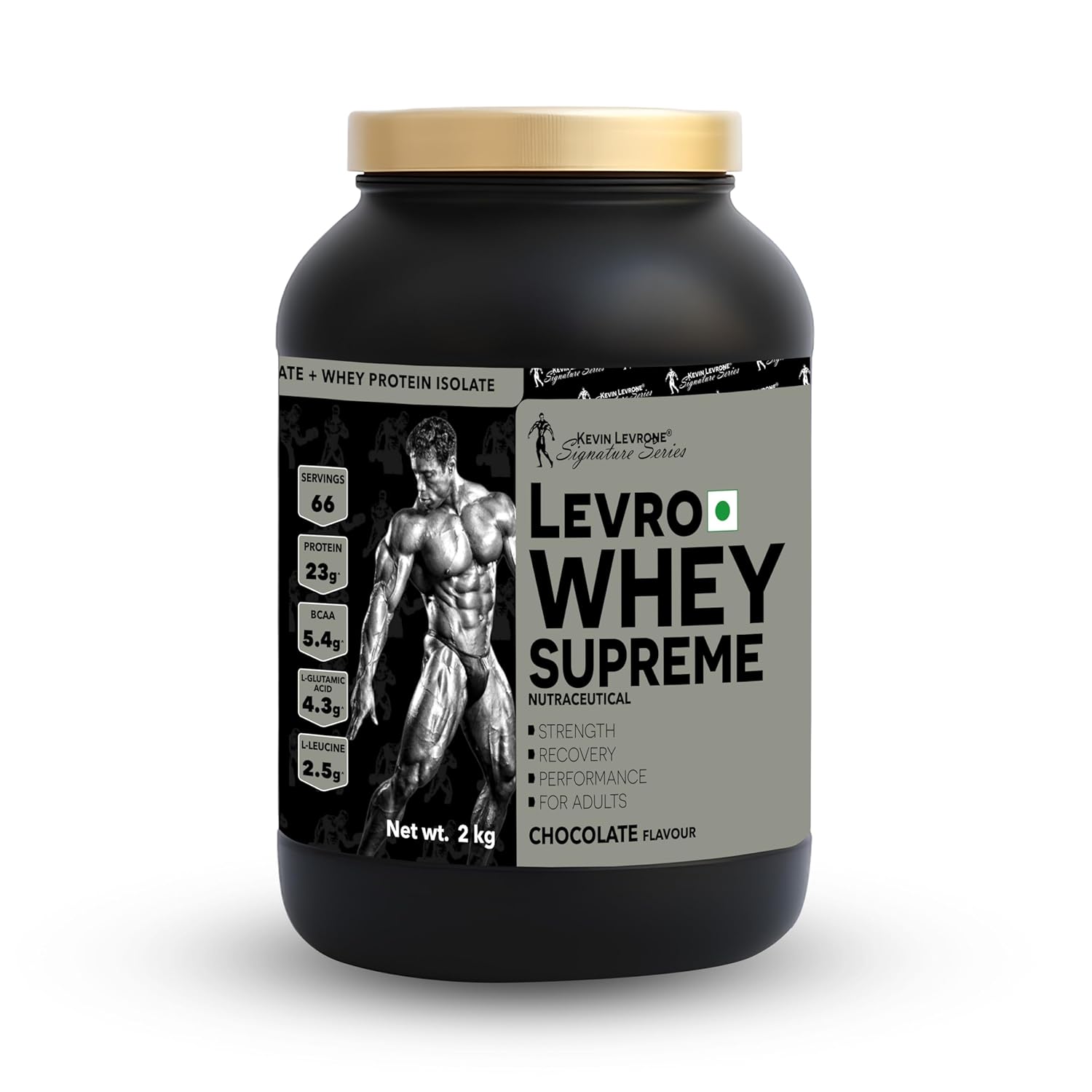 Kevin Levrone Signature Series Levro Whey Supreme Protein Isolate, 2kg, Performance and Recovery Supplement (2 Kg, Chocolate)
