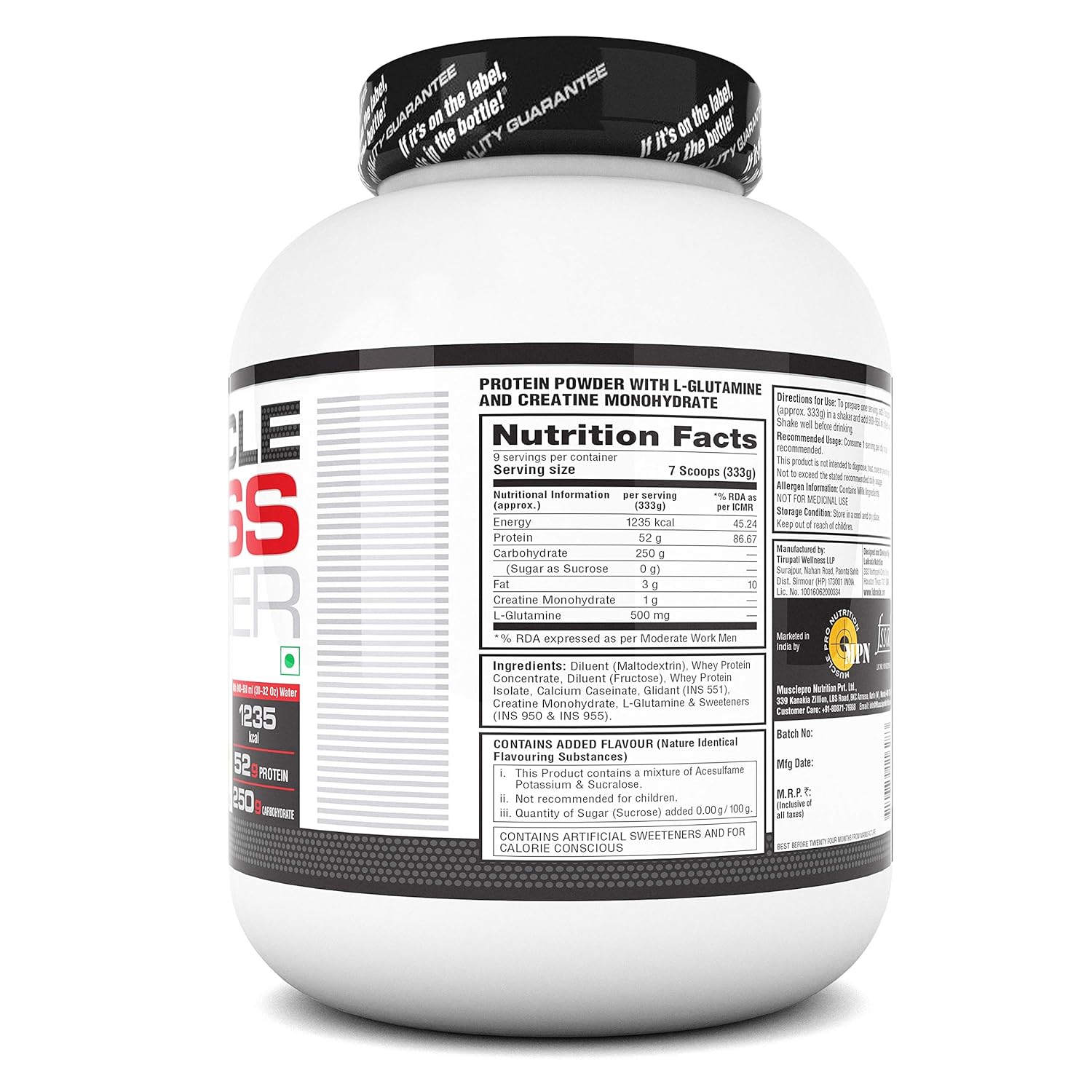 Labrada Muscle Mass Gainer, Vanilla, 3kg