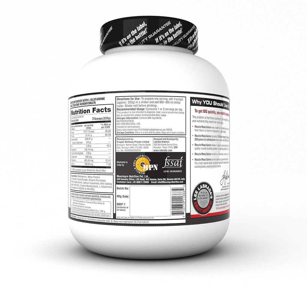 Labrada Muscle Mass Gainer, Chocolate Hazelnut, 3kg