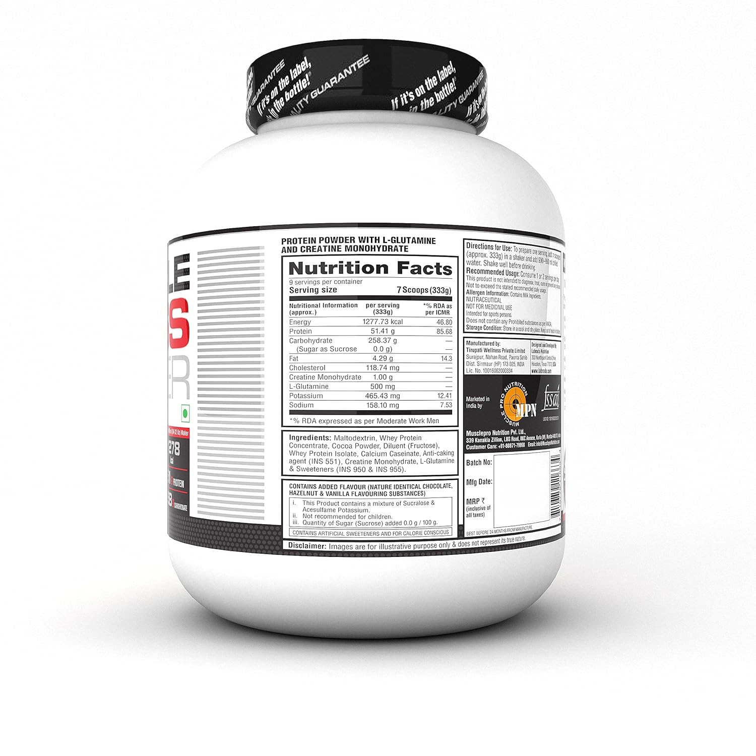 Labrada Muscle Mass Gainer, Chocolate Hazelnut, 3kg