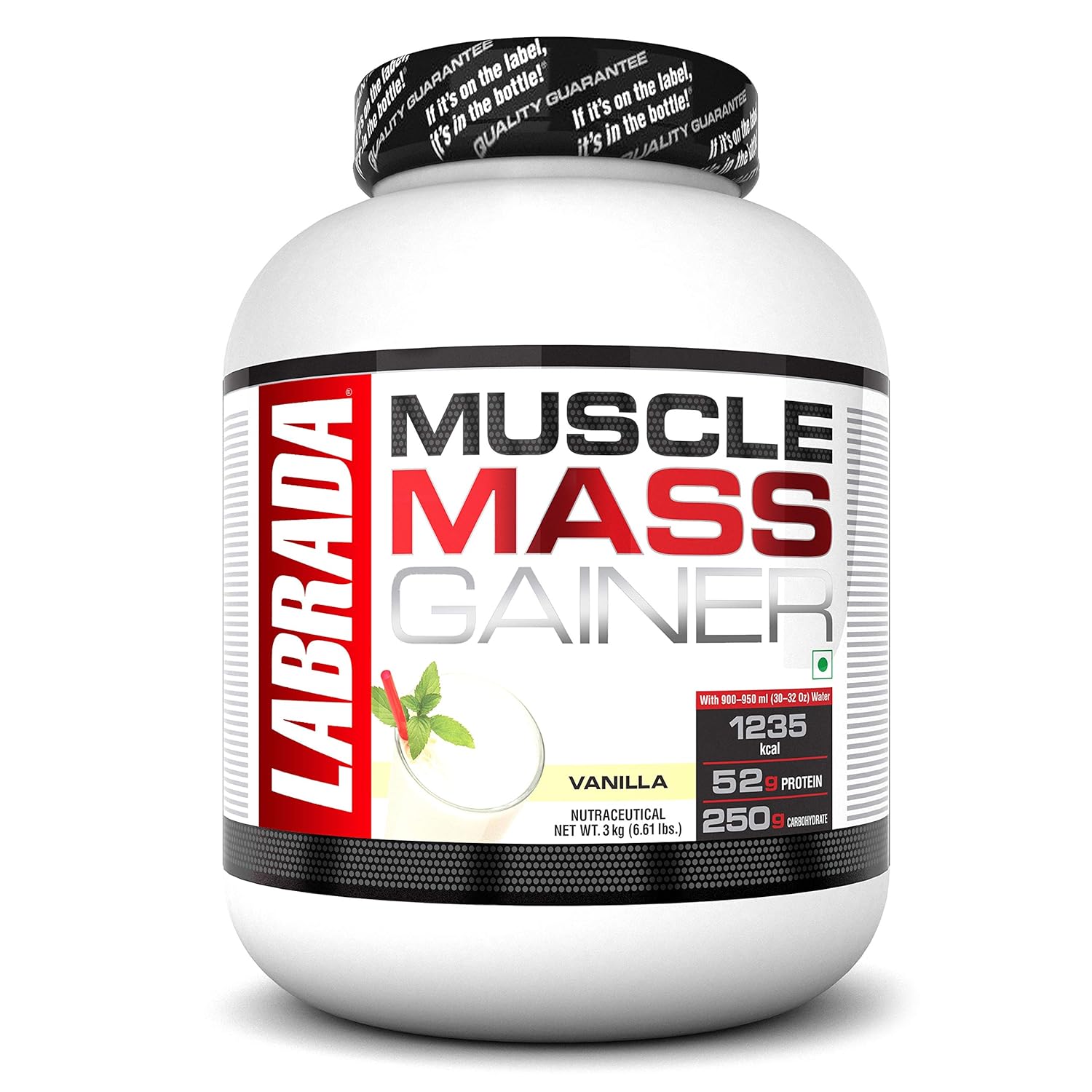 Labrada Muscle Mass Gainer, Vanilla, 3kg