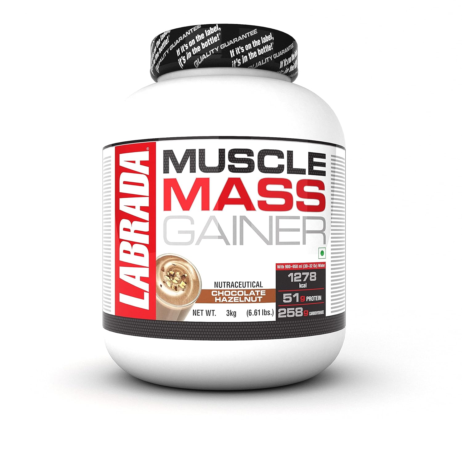 Labrada Muscle Mass Gainer, Chocolate Hazelnut, 3kg