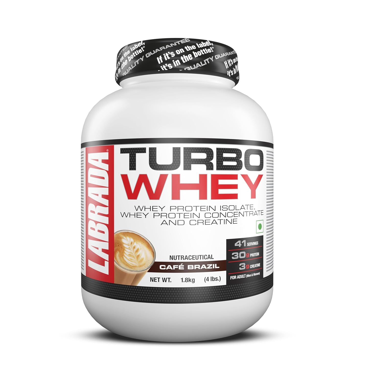Labrada Turbo whey Protien Isolate, 1.8kg, Cafe Brazil