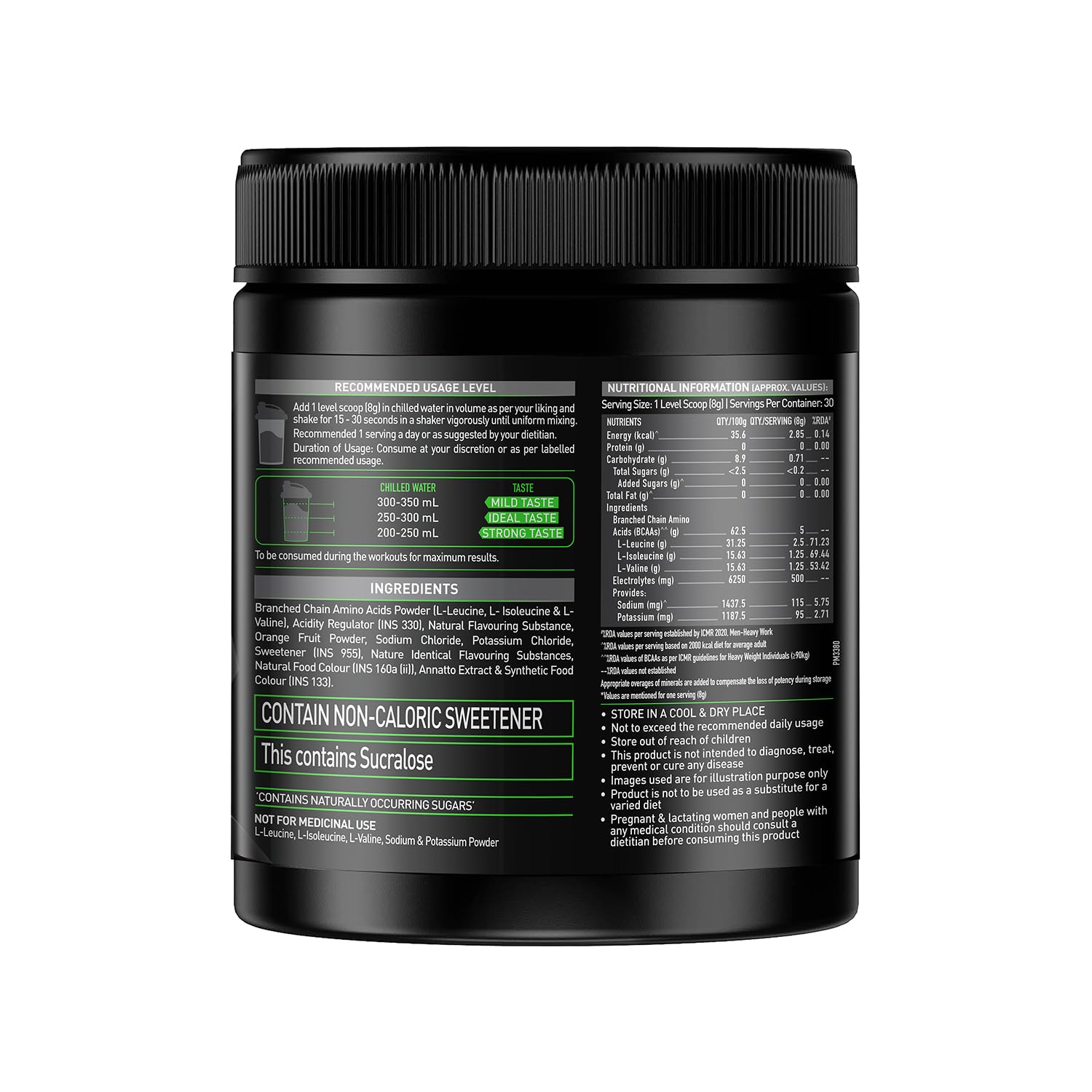 MuscleBlaze BCAA Pro Powder, Powerful Intra Workout (Tropical Fest, 240g, 30 Servings) | With 5g BCAAs & 500mg Electrolytes