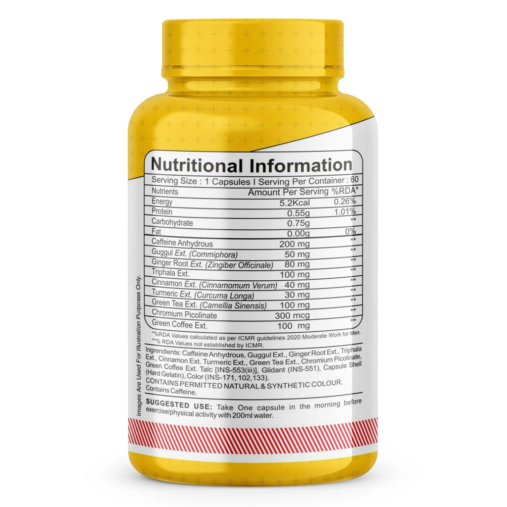 MB MUSCLE BUILDER’S Lippo-Z Fat Burner Super thermogenic Support Belly Fat Loss &Increase Metabolism (60 Capsules)