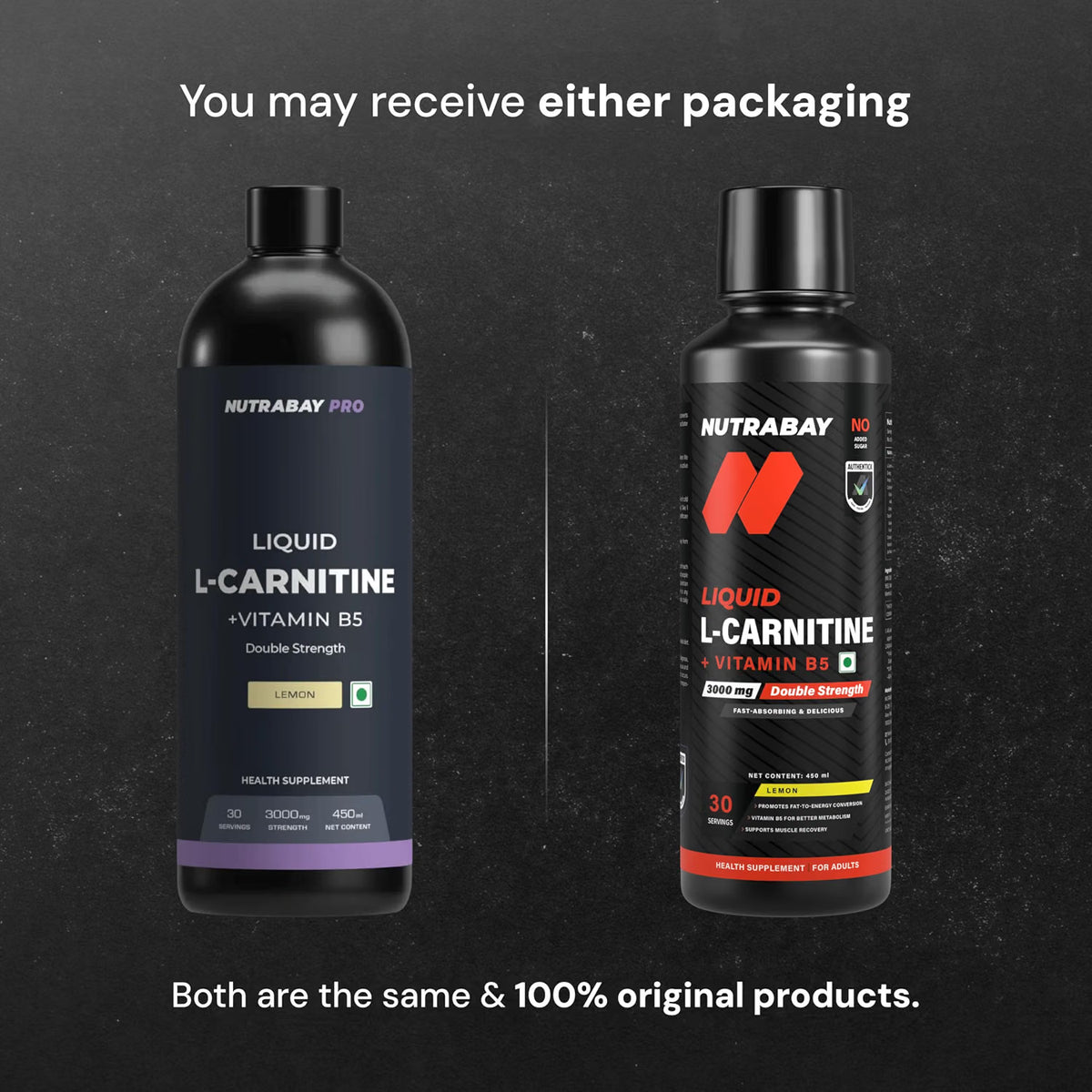 Nutrabay Pro Liquid L-Carnitine (3000mg) with Vitamin B5 –Pre/Post Workout – 450ml, Lemon, 30 Servings | Tested for Purity | Metabolism Booster for Weight Loss Support | 2X Strength