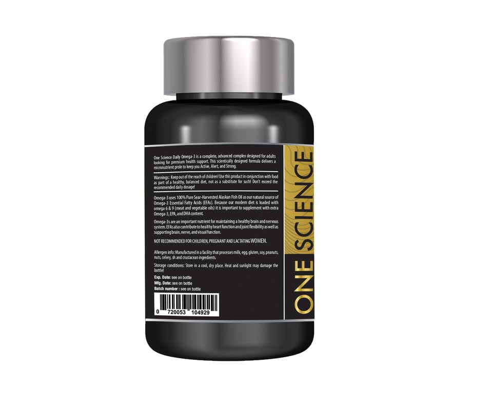 One Science Nutrition (OSN) Alaskan Fish Oil Daily Essentials - Boost Health with Omega-3-60 Softgels 100gm