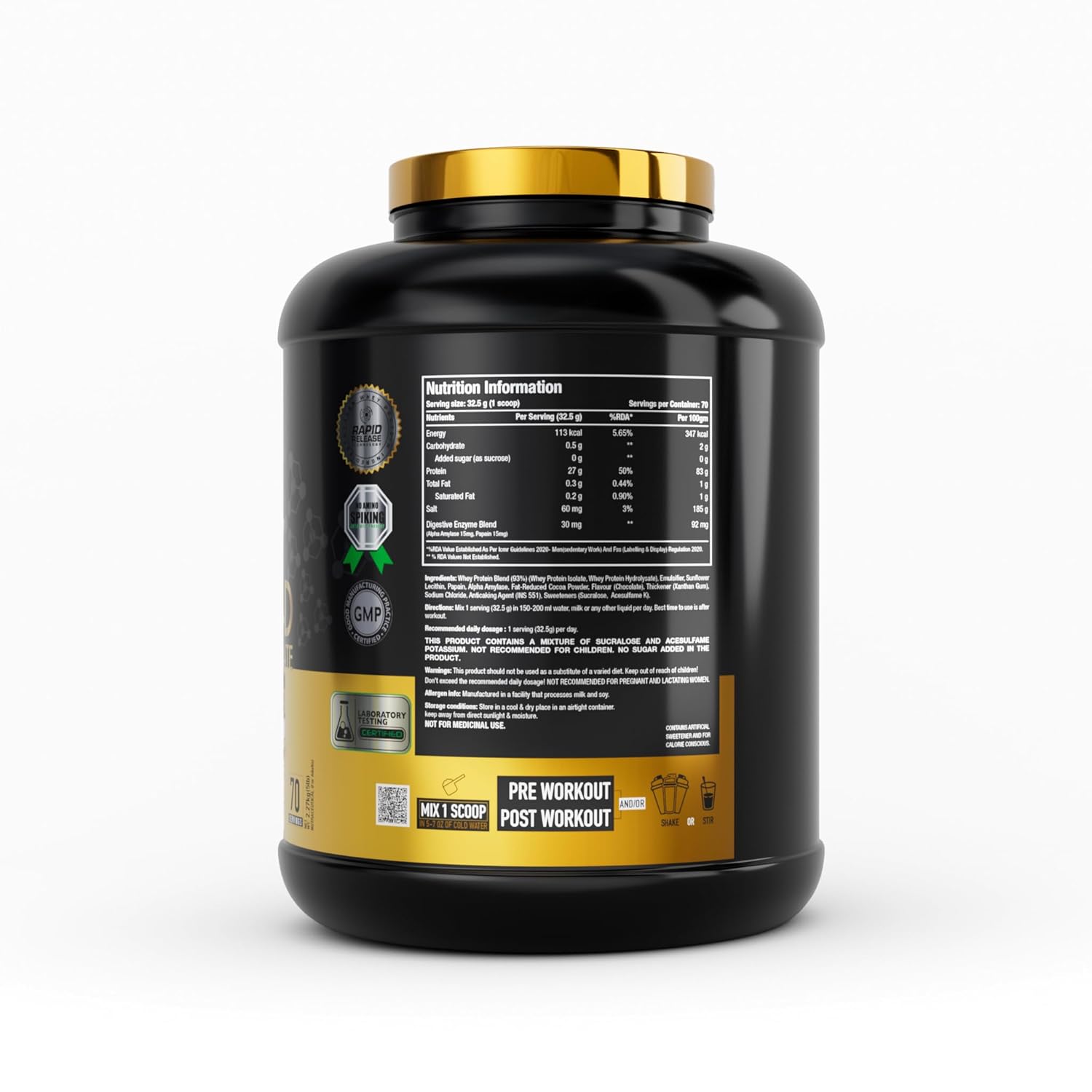 One Science Nutrition IsoGold Whey Protien Isolate, 2.27kg, Cafe Mocha