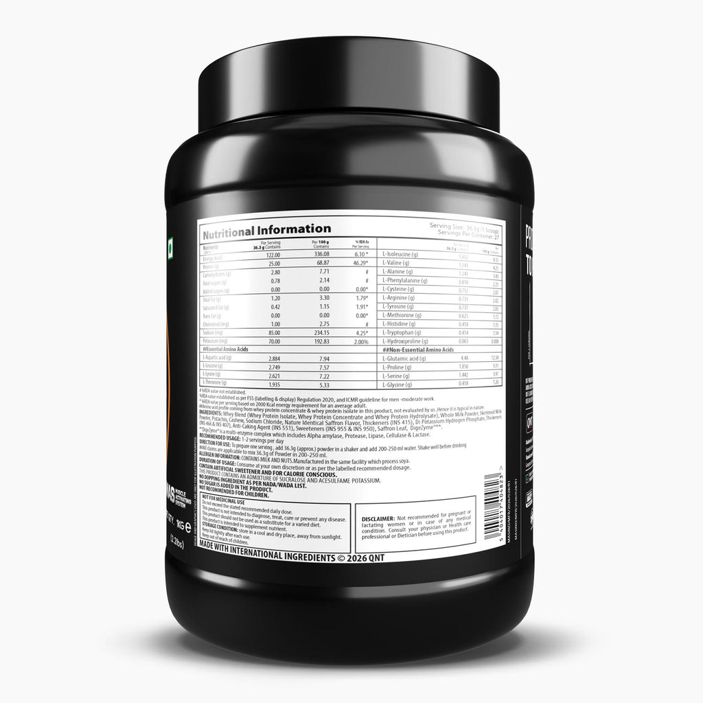 PRIME WHEY TRIPLE BLEND ISOLATE PROTEIN | KESAR KAJU PISTA, 1 KG