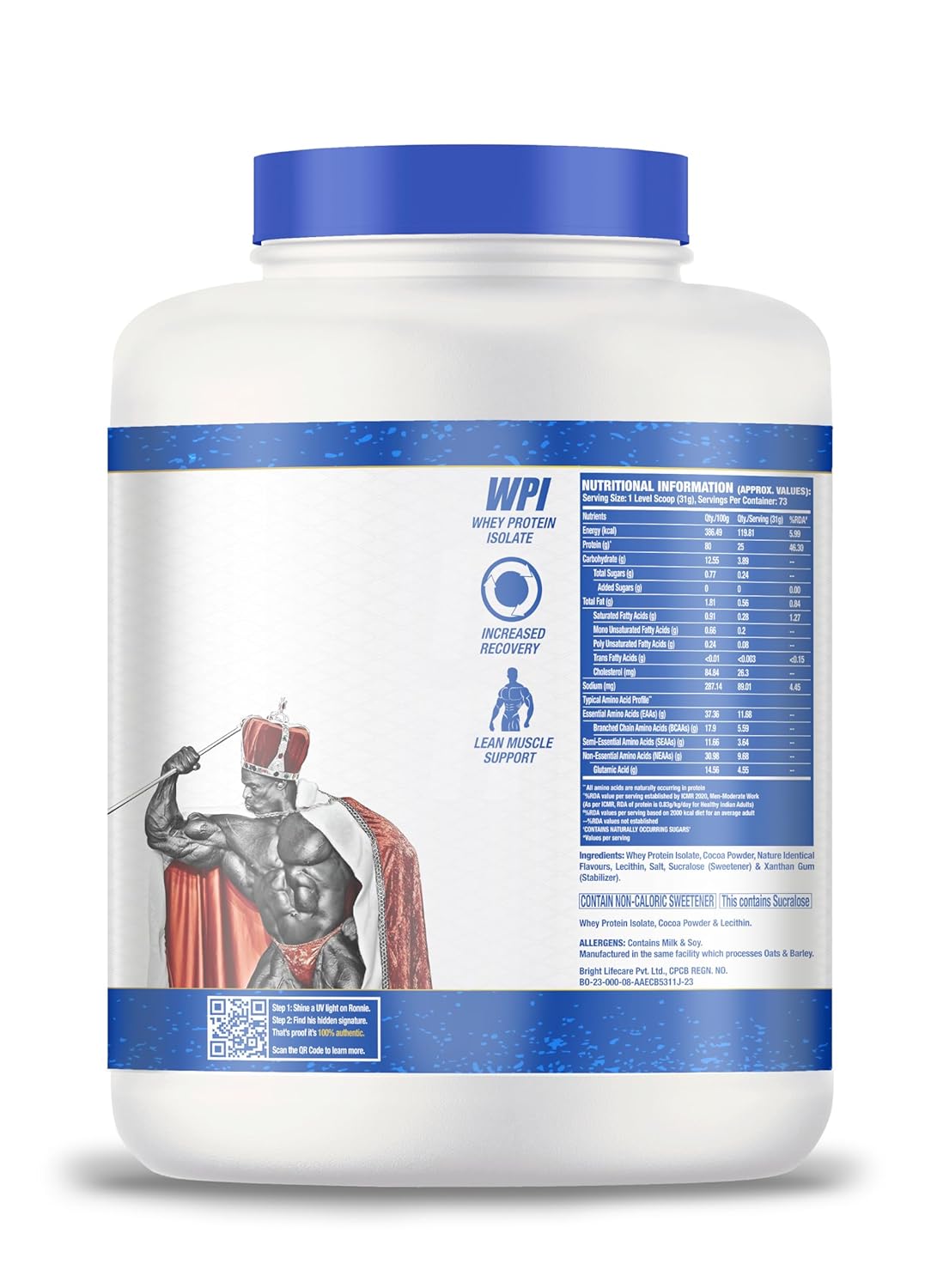 Ronnie Coleman Signature Series Iso-Tropic Max, German Chocolate Cake (73 Servings, 2.27kg / 5lbs) | Premium Whey Isolate Protein Powder