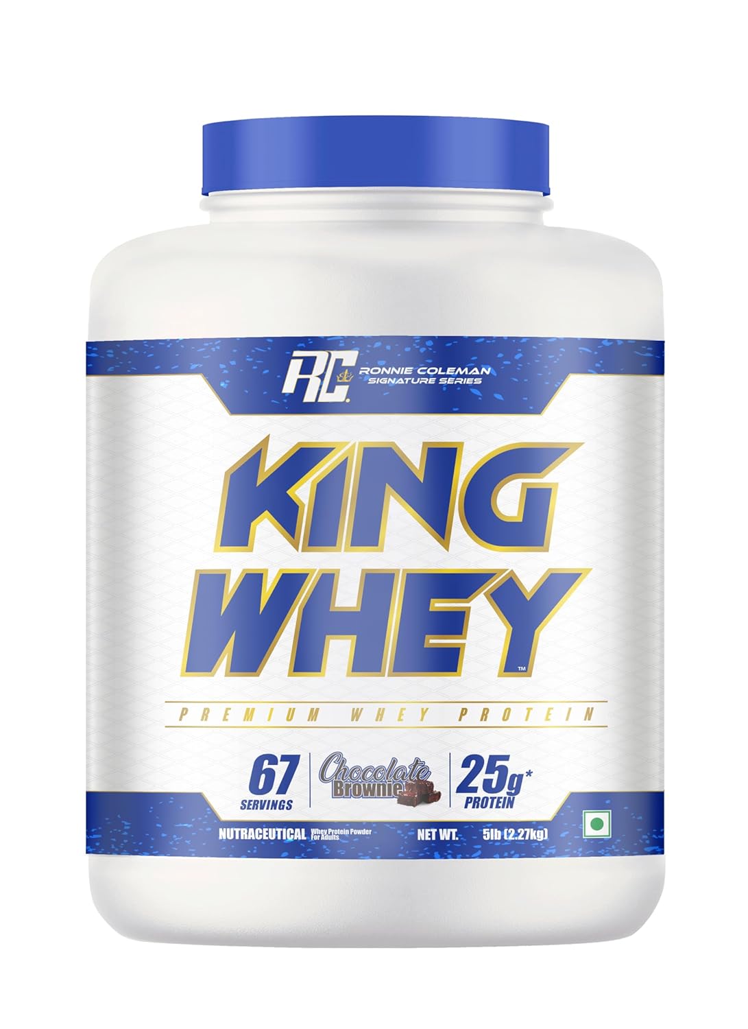 Ronnie Coleman Signature Series King Whey Protein, Chocolate Brownie (67 Servings, 2.27kg / 5lbs) | Premium Whey Protein Powder
