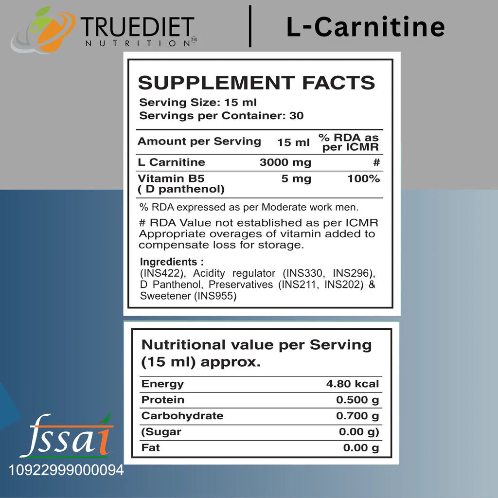 L-Carnitine 3000 MG -Blueberry Flavor